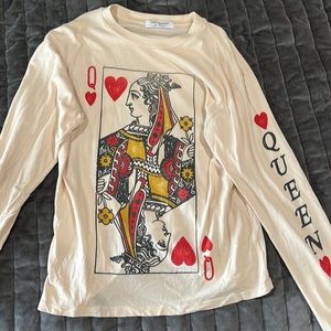 Queen of hearts long sleeve shirts